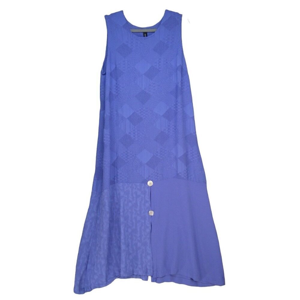 Coco + Juan Dress Womens 1X Maxi‎ Purple Lavender Lagenlook Boho Sleeveless USA